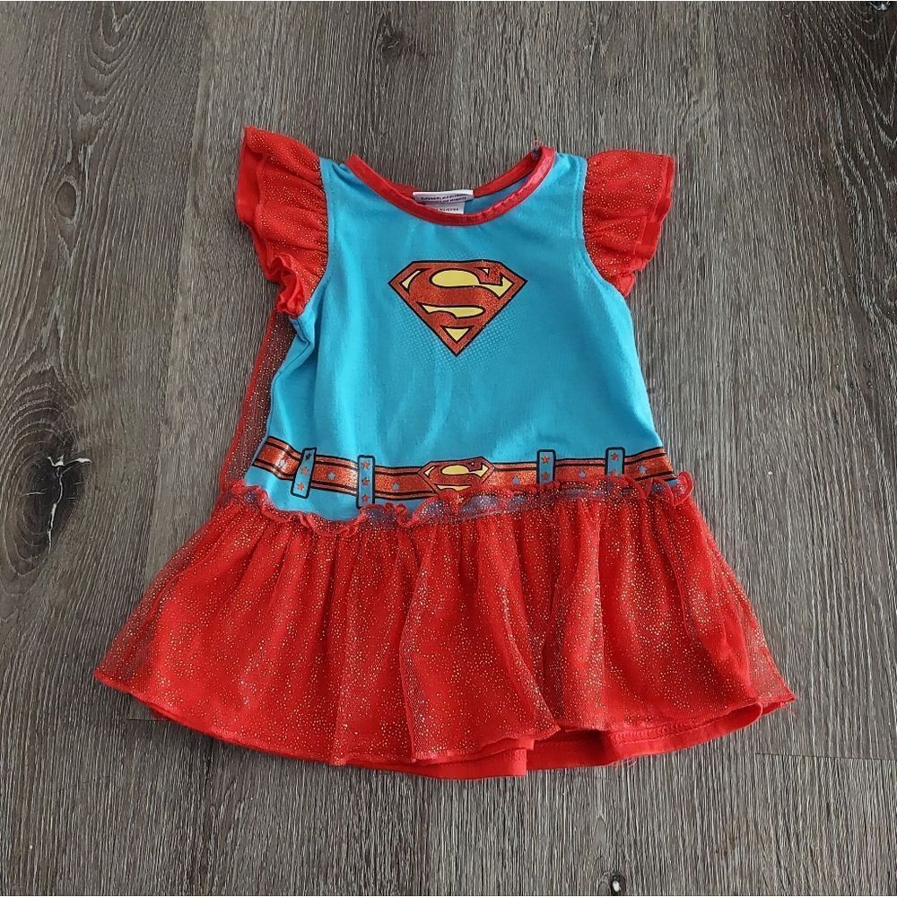 Superman/Super Girl Sparkling Halloween Costume size 12 Months